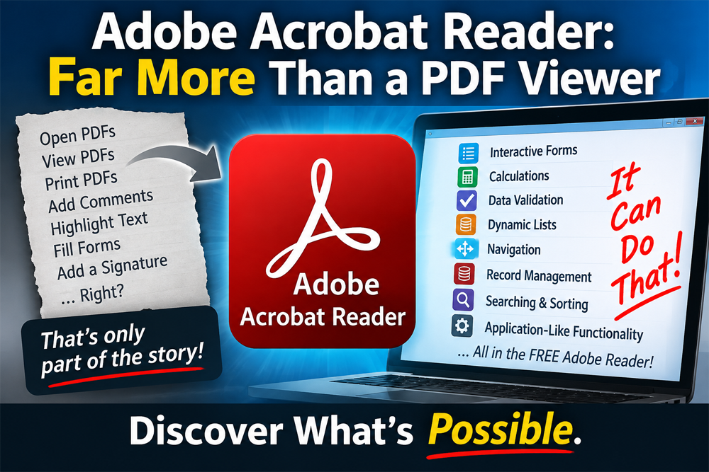 Adobe Acrobat Reader capabilities thumbnail image.